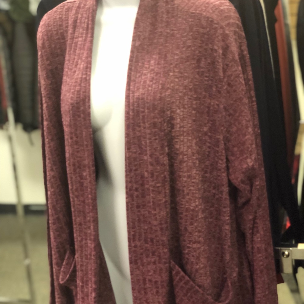 NY Collection Swarm Cardigan Sweater With Long Sleeves